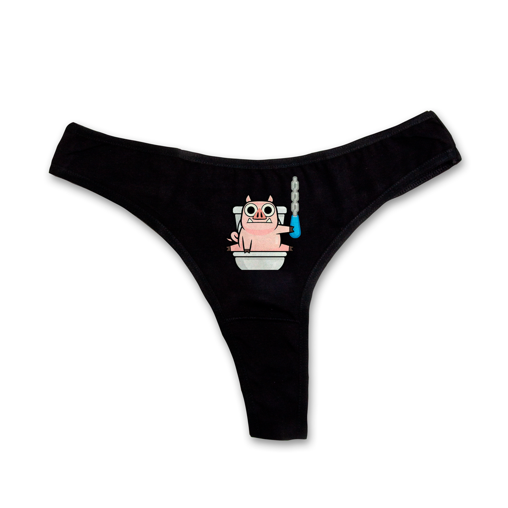 Жіночі трусики-стрінги "Toilet pig"