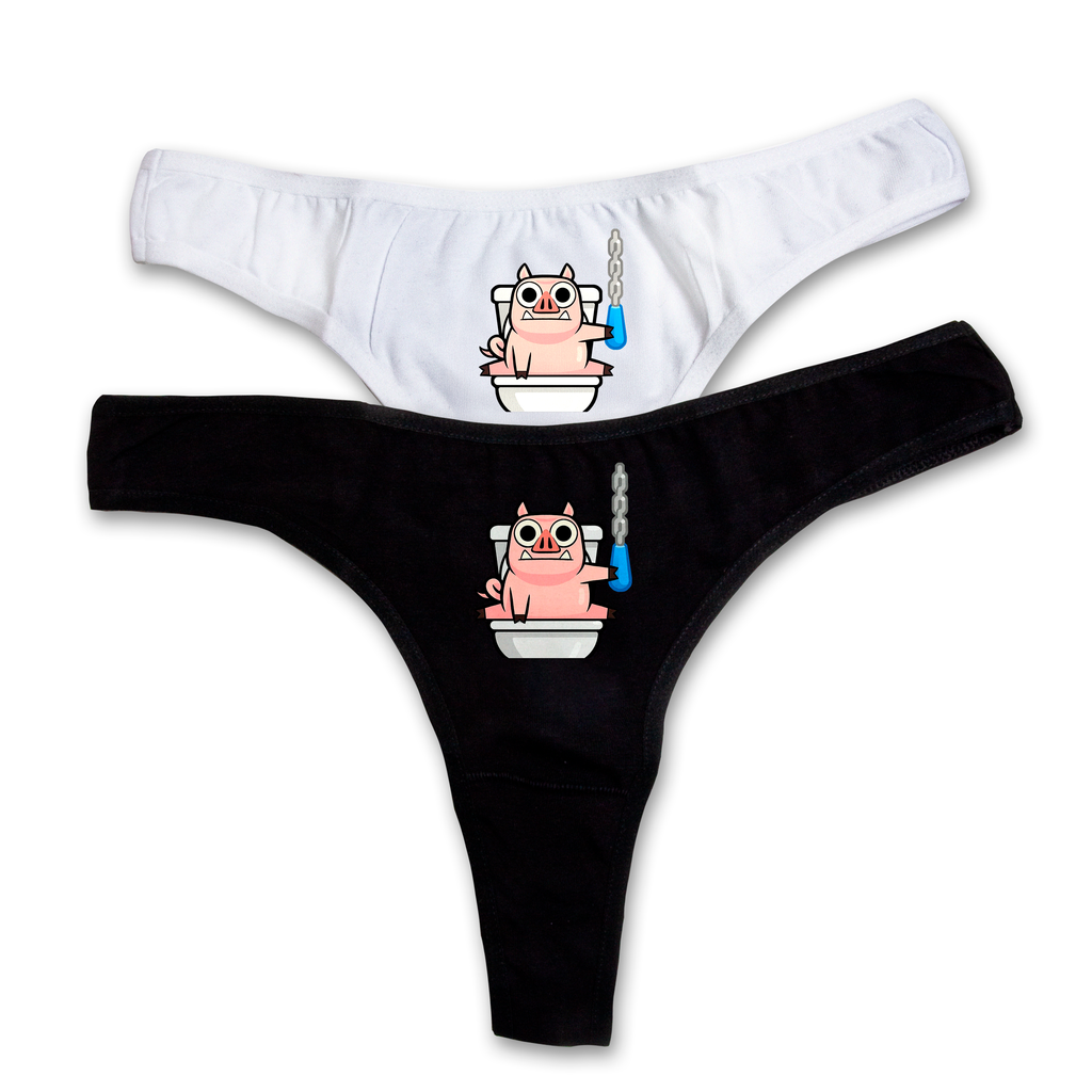 Жіночі трусики-стрінги "Toilet pig"